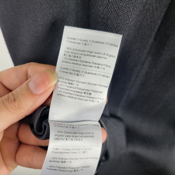 Escada Sport Wool Ruched Twist Front Overlay Herringbone Sleeveless Sheath Dress - Picture 11 of 14